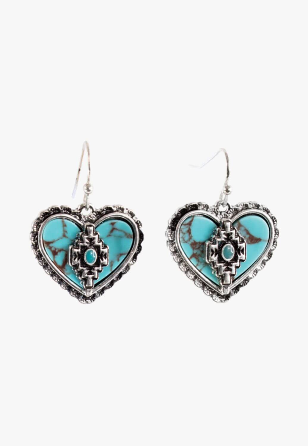 Justin Womens Heart Earrings