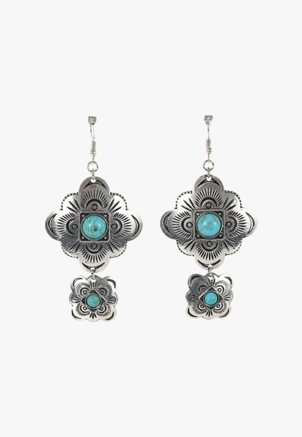 Justin Womens Concho Earrings