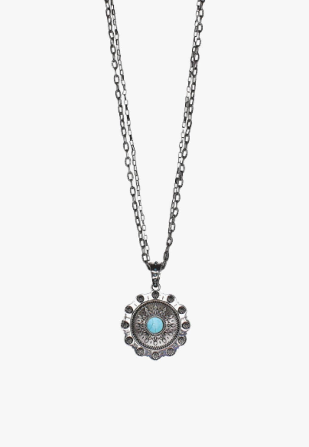 Justin Womens Round Concho Necklace