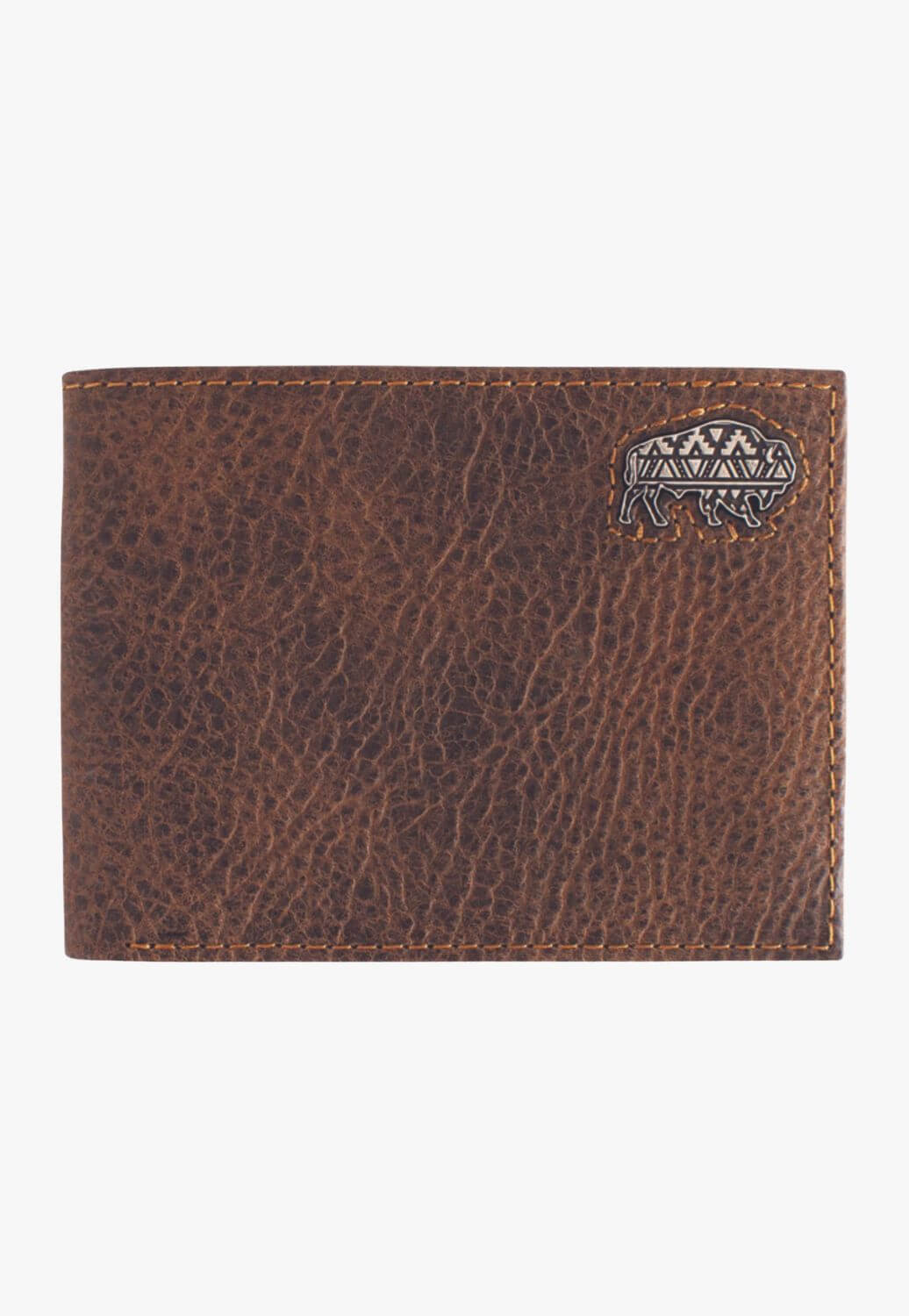Red Dirt Hat Co Mens Bifold Bison Concho Leather Wallet