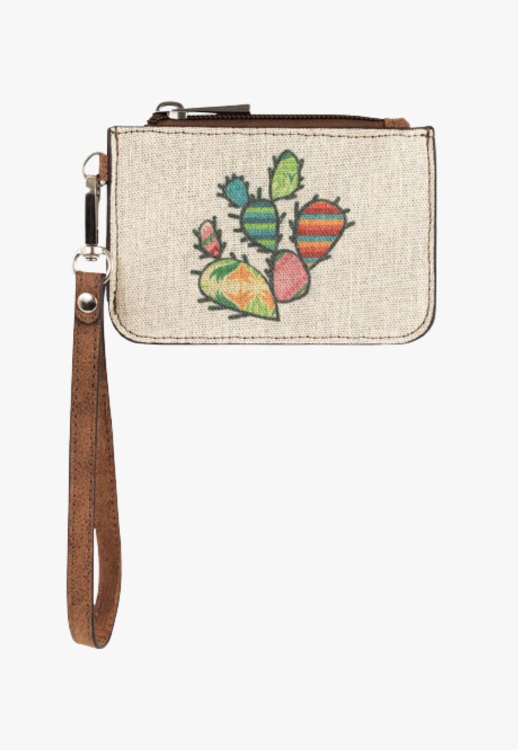 Catchfly Womens Patchwork Canvas Mini Card Wallet