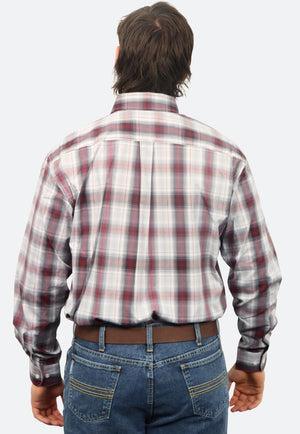 Rough Stock Mens Plaid Long Sleeve Shirt