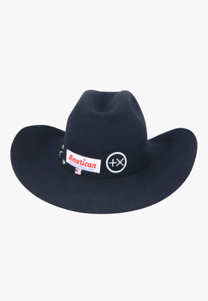 American Hat 10X Midnight Blue Minn Crown Hat Self Band