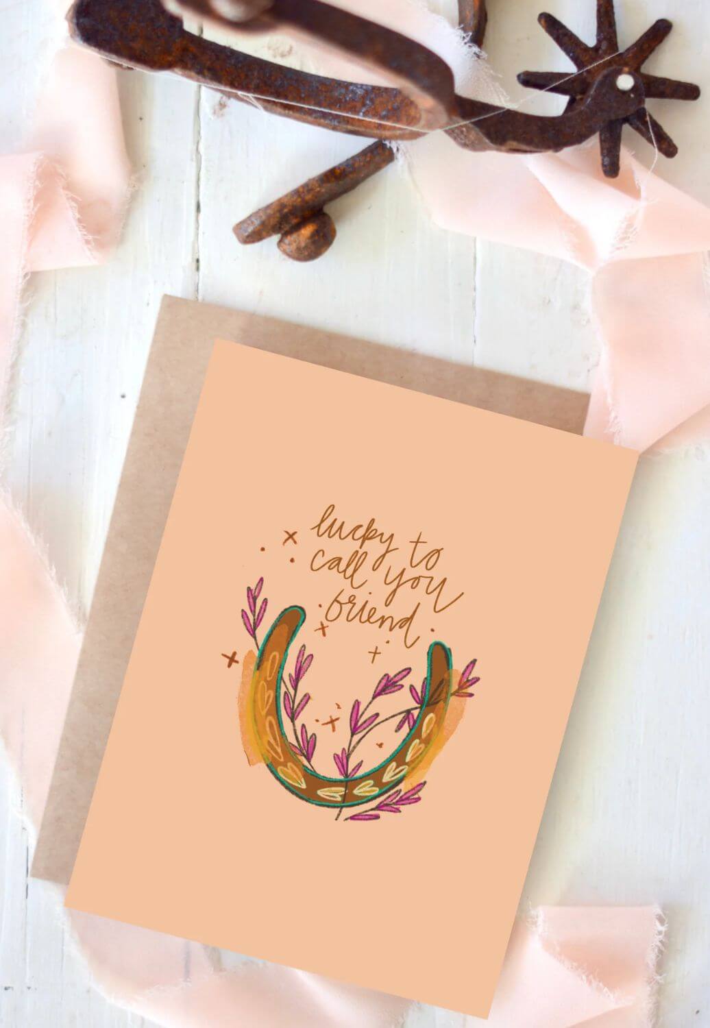 Tirzah Lucky to Call You Friend Galentine's Day Friendship Western Card
