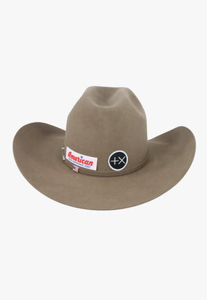 American Hat 10X Pecan Minn Crown Hat Self Band