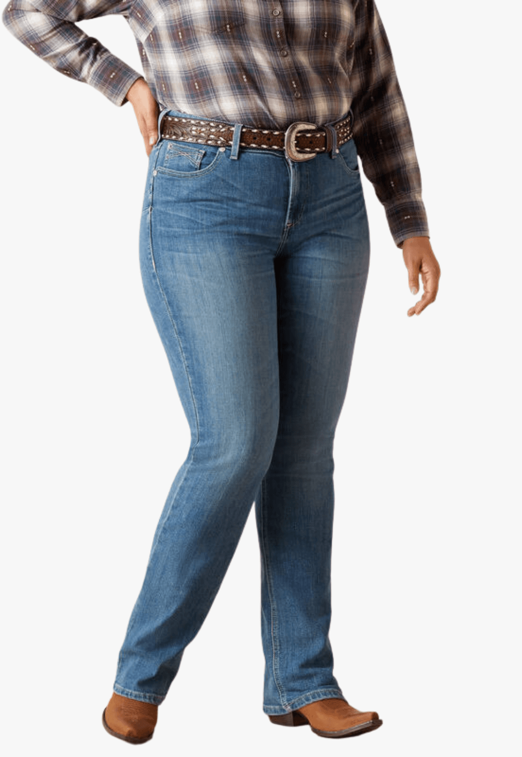 Ariat Womens REAL Clover Perfect Rise Straight Leg Jean