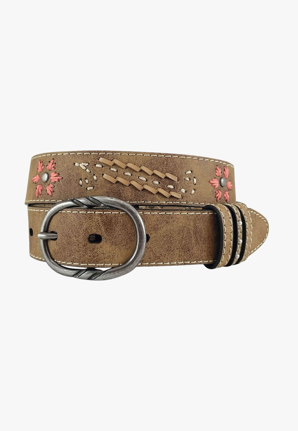 Roper Girls Leather With Embossed Flowers Belt