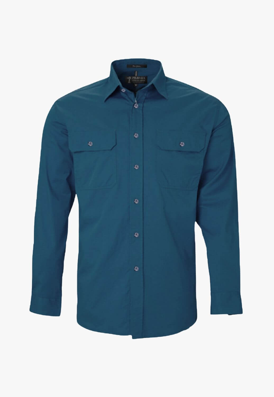 Pilbara Mens Open Front Long Sleeve Work Shirt RM500BT