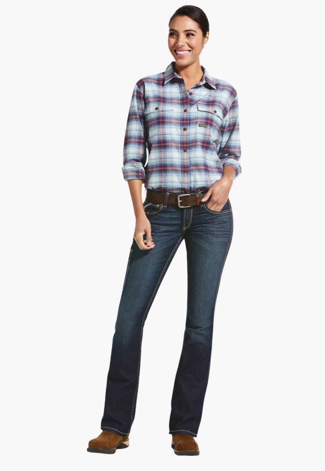 Ariat Womens Rebar DuraStretch Rivitier Boot Cut Jean
