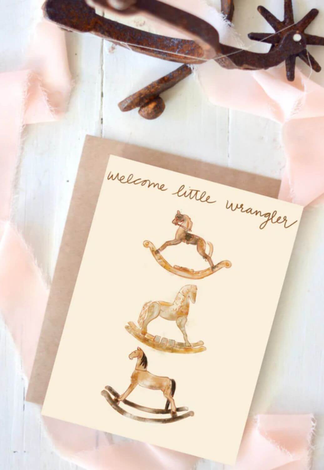 Tirzah Welcome Little Wrangler Baby Card