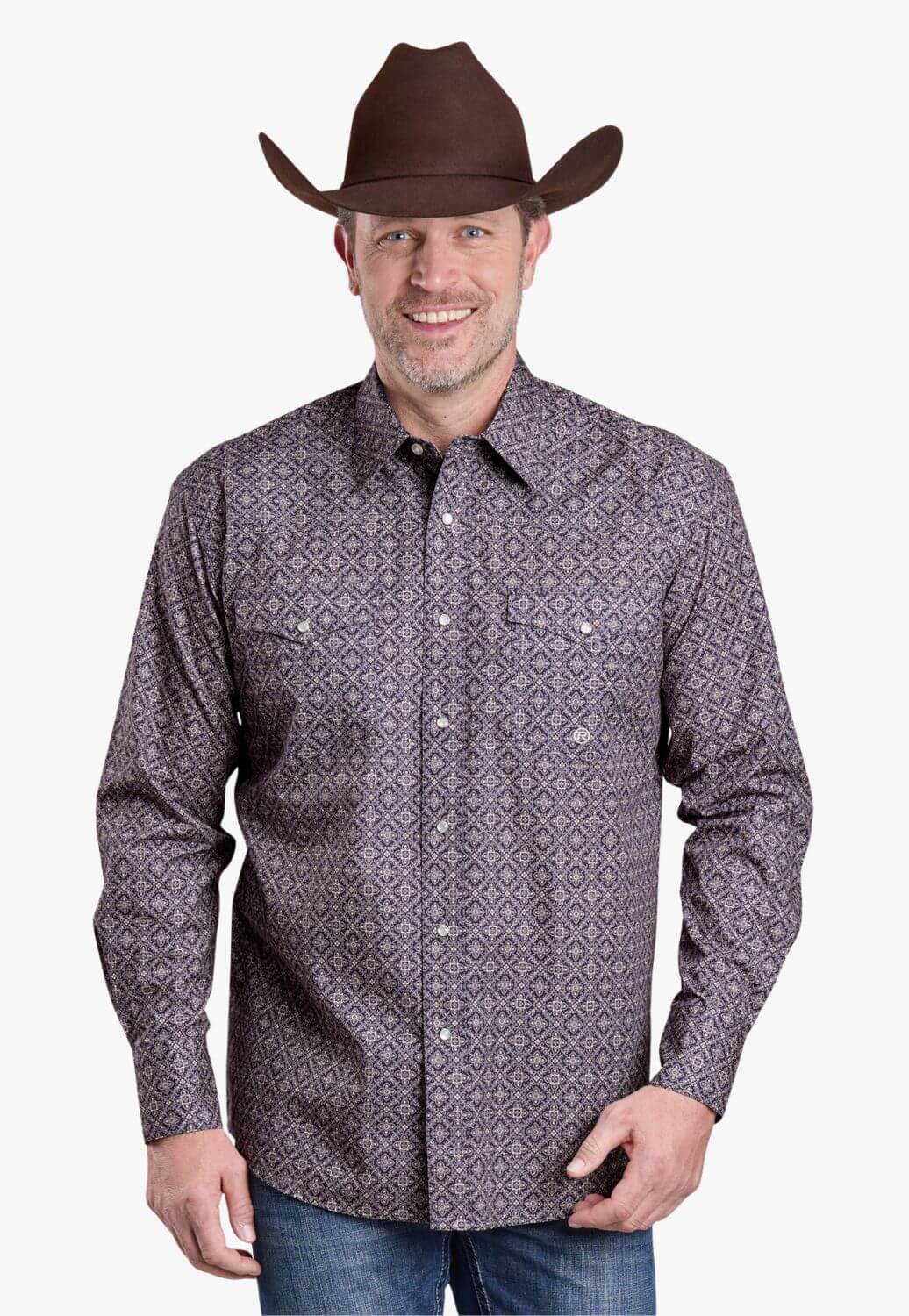 Roper Mens Amarillo Collection Long Sleeve Shirt