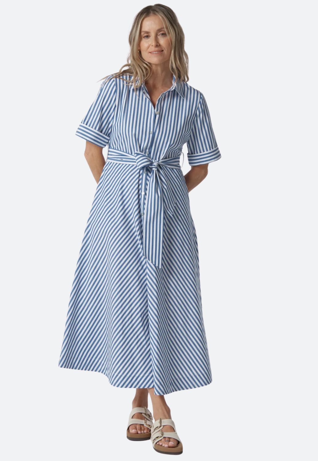 Goondiwindi Womens Stripe Shirt Dress