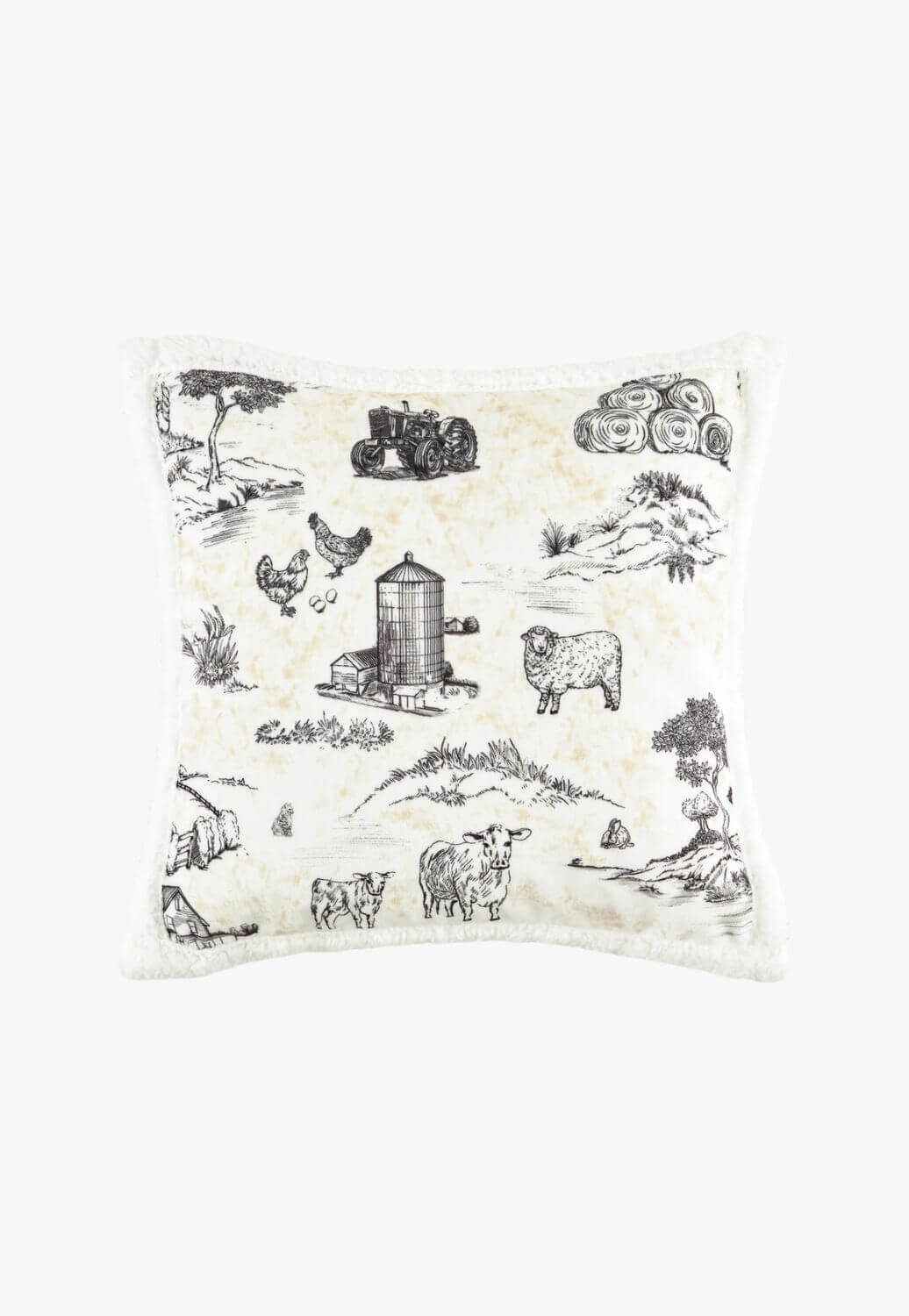 Indigo Hill Farm Life Campfire Sherpa Pillow
