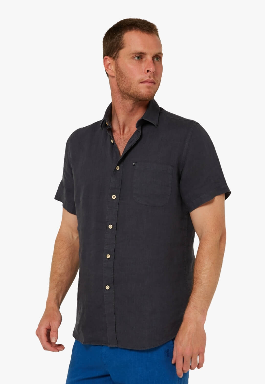 Pilbara Mens Linen Short Sleeve Shirt