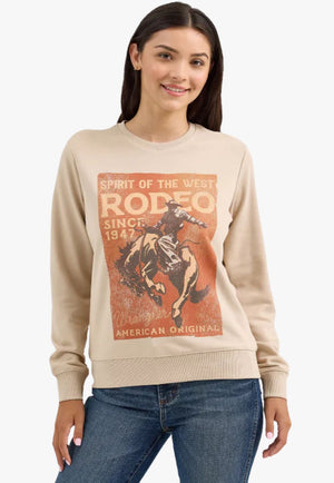 Wrangler Womens Graphic Long Sleeve Crew