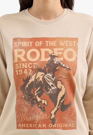 Wrangler Womens Graphic Long Sleeve Crew