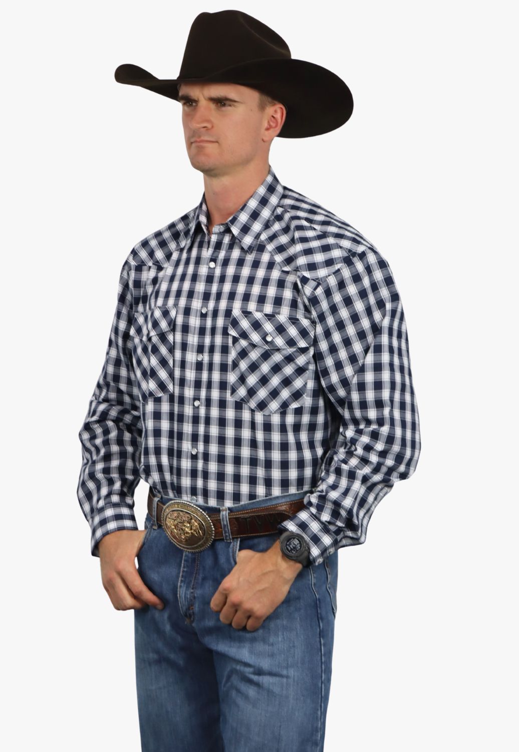Bisley Mens Western Long Sleeve Shirt