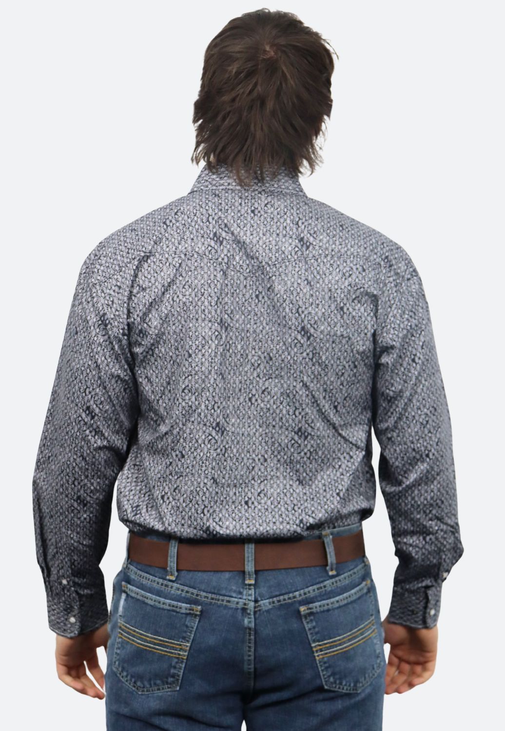 Rough Stock Mens Snap Long Sleeve Shirt