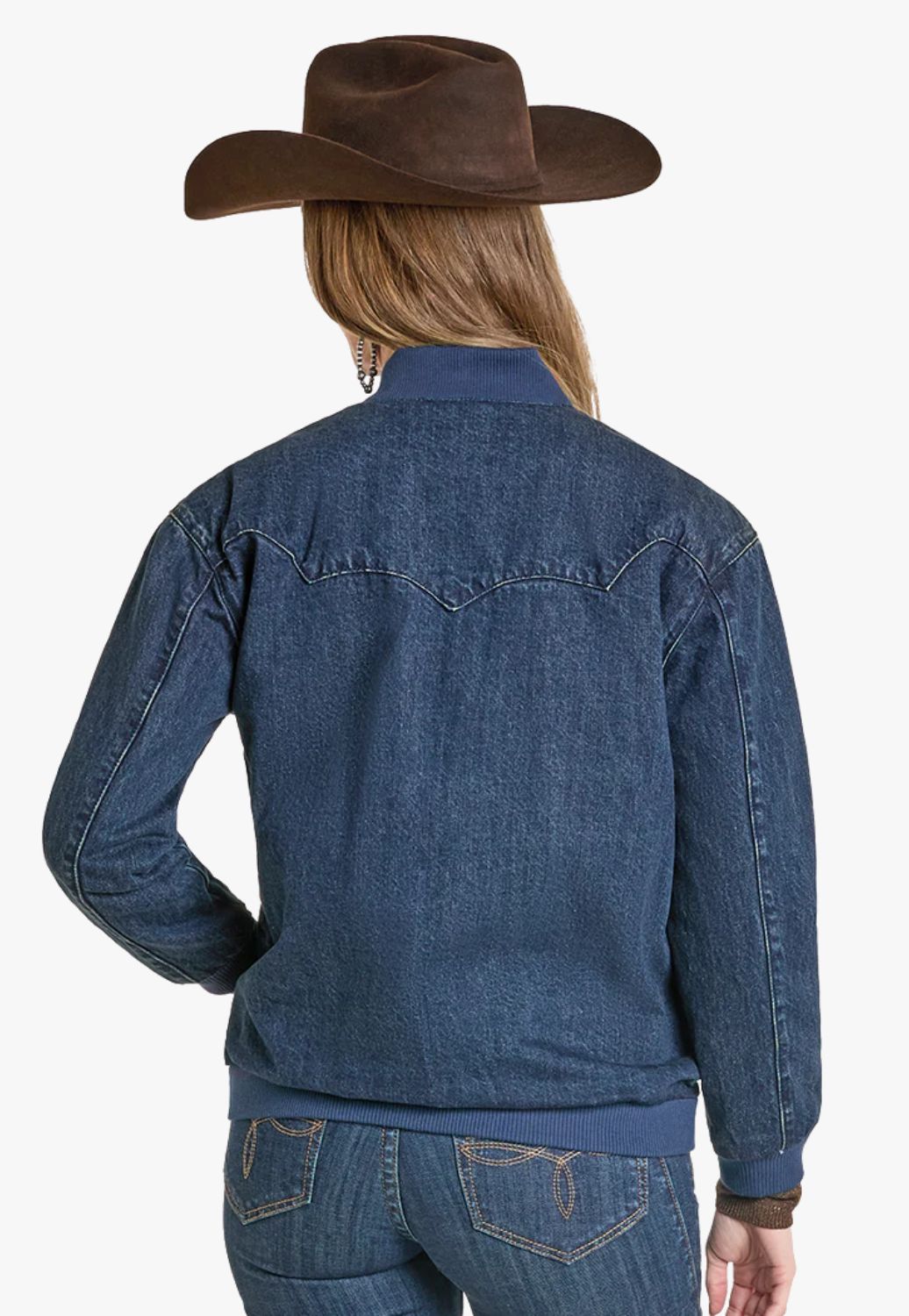Rock &amp; Roll Womens Embroidered Bomber