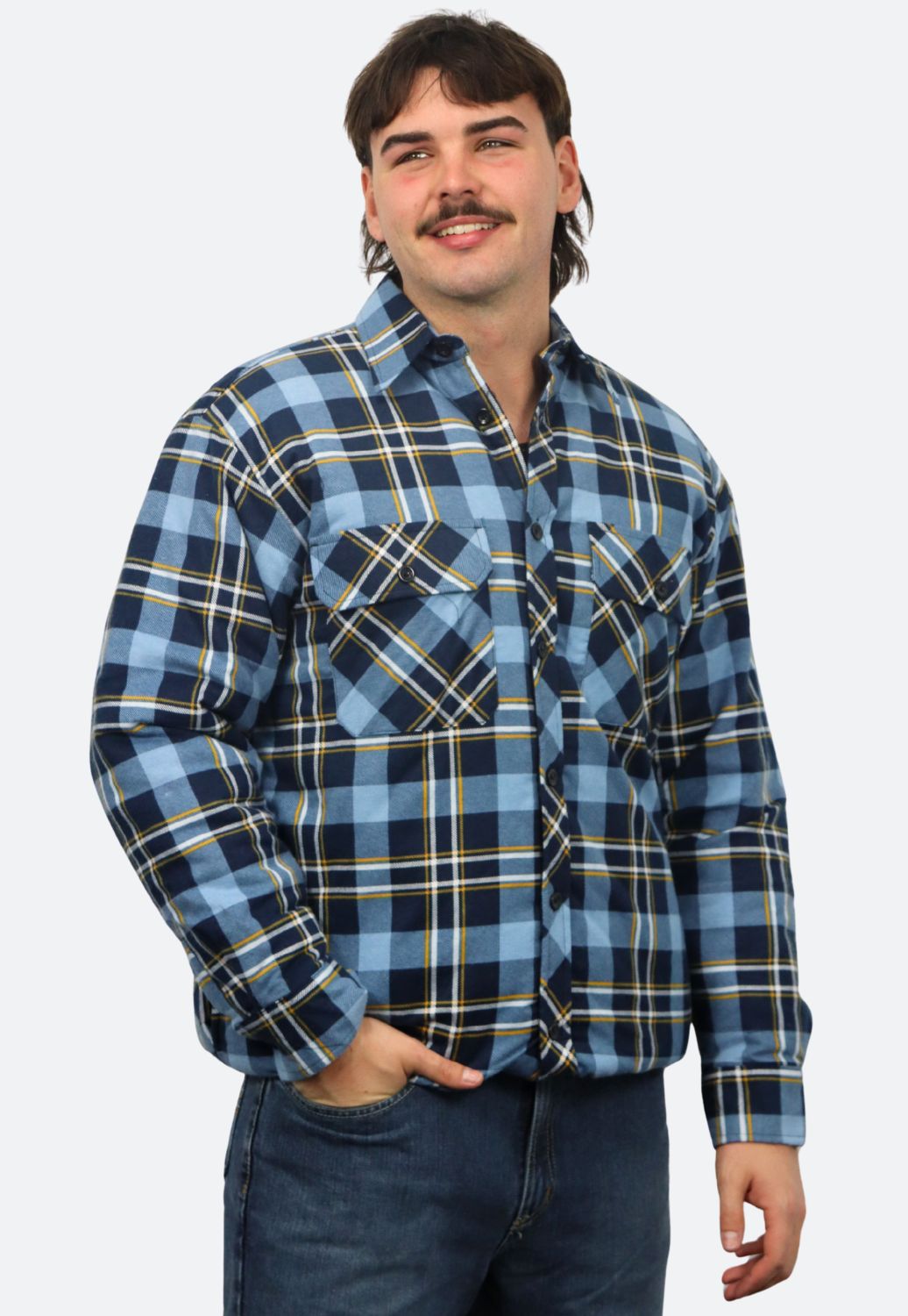 Pilbara Open Front Flannelette Quilted Shirt