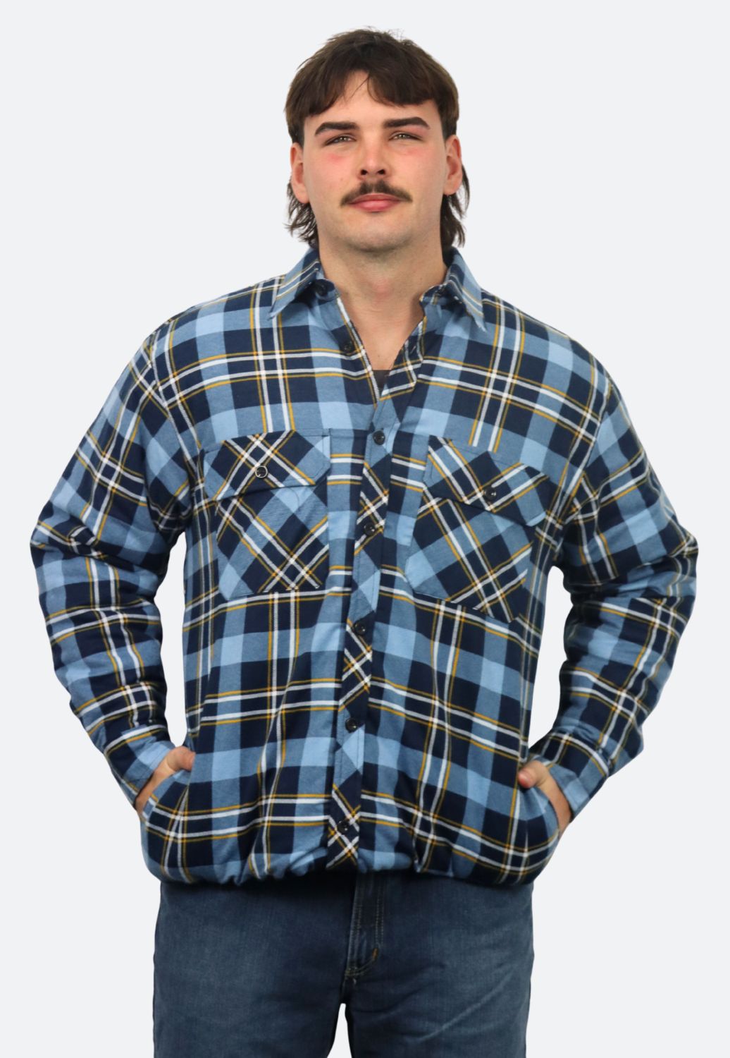 Pilbara Open Front Flannelette Quilted Shirt