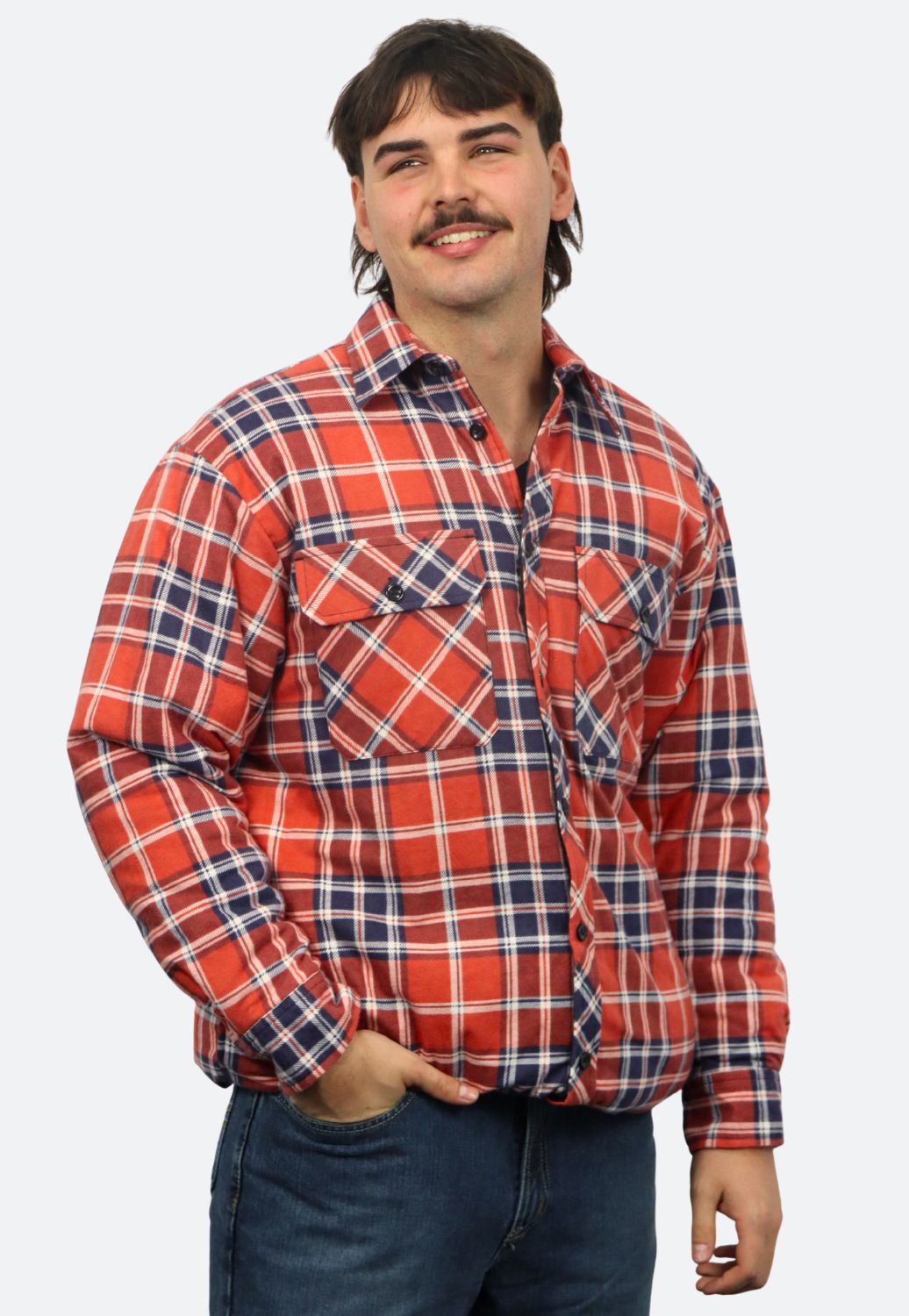 Pilbara Open Front Flannelette Quilted Shirt