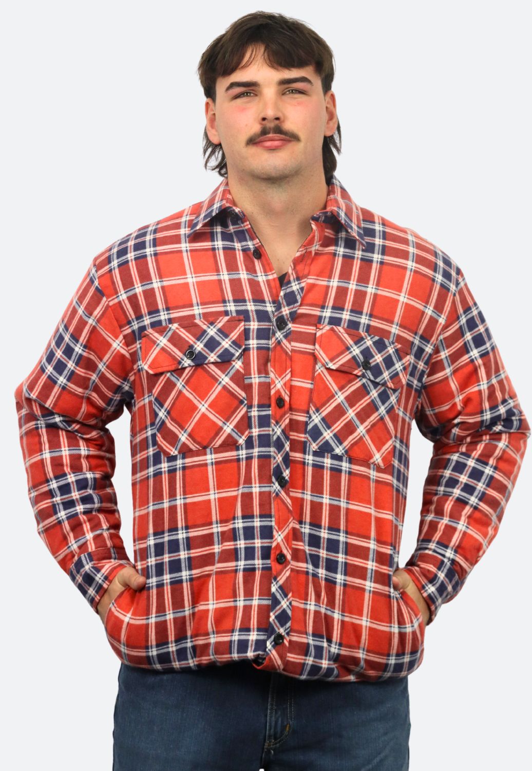 Pilbara Open Front Flannelette Quilted Shirt