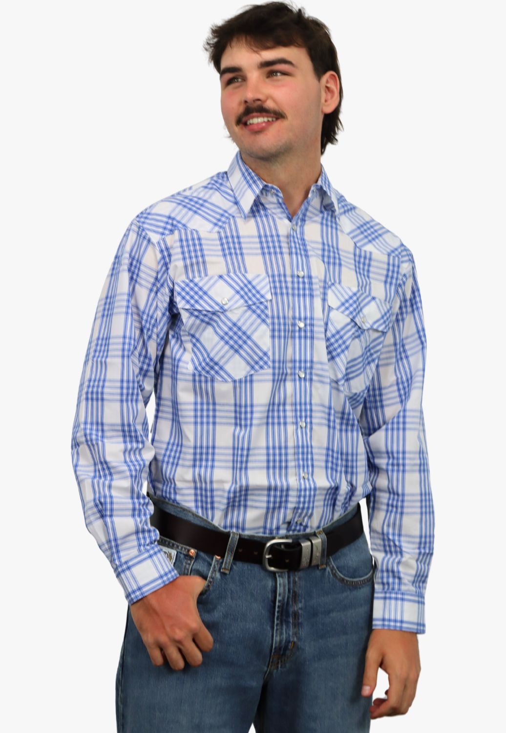 Bisley Mens Western Long Sleeve Shirt