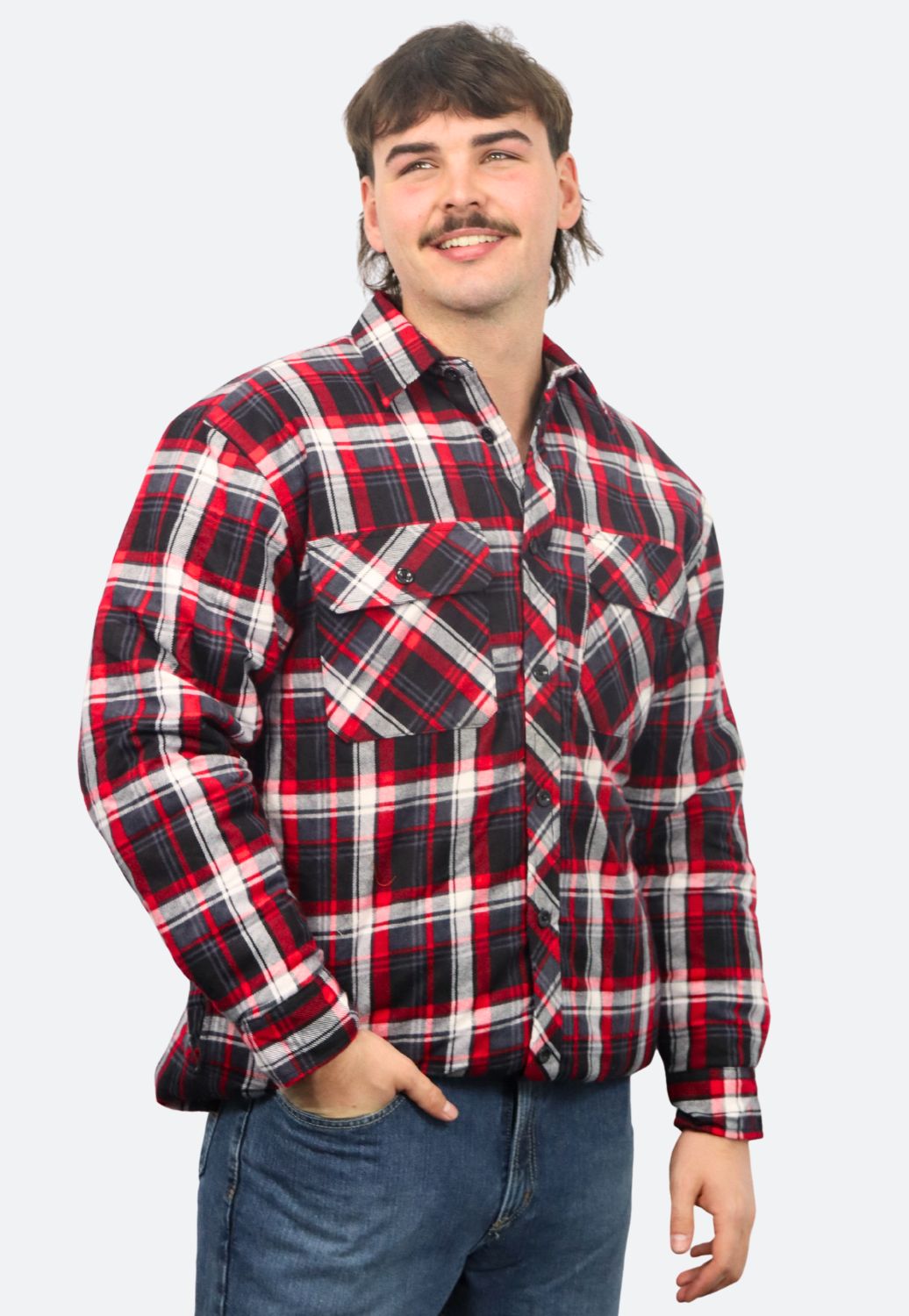 Pilbara Open Front Flannelette Quilted Shirt