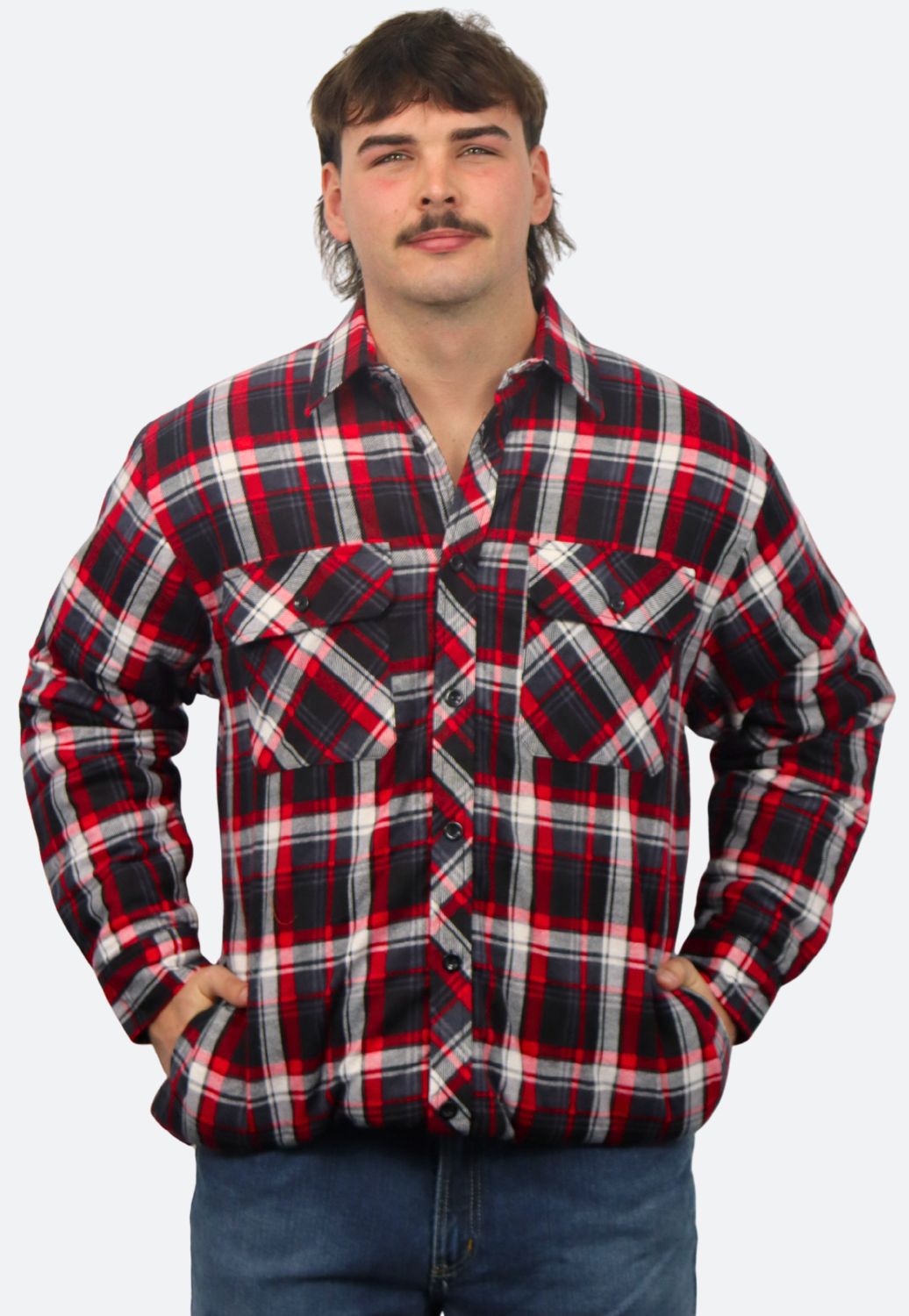 Pilbara Open Front Flannelette Quilted Shirt