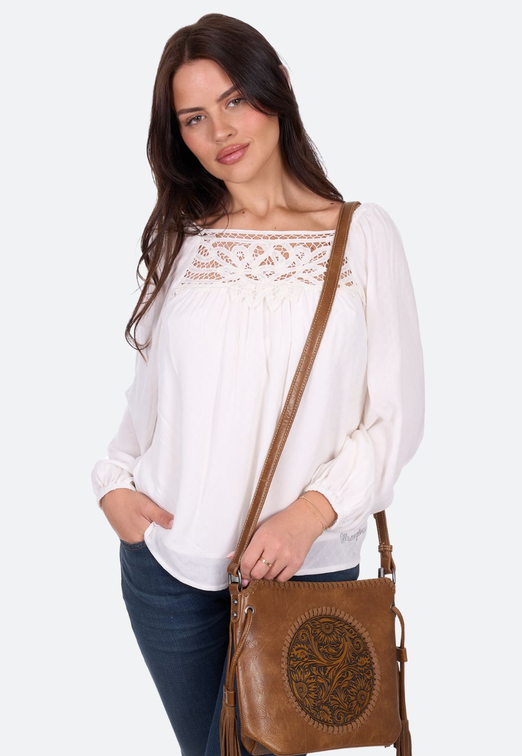 Wrangler Womens Daria Long Sleeve Blouse