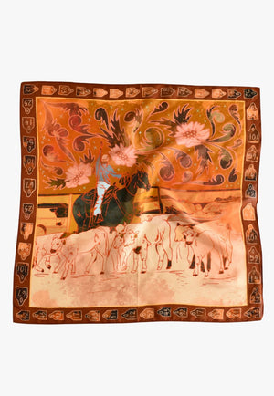 Tirzah Round Up Silk Western Cowgirl Wild Rag Scarf