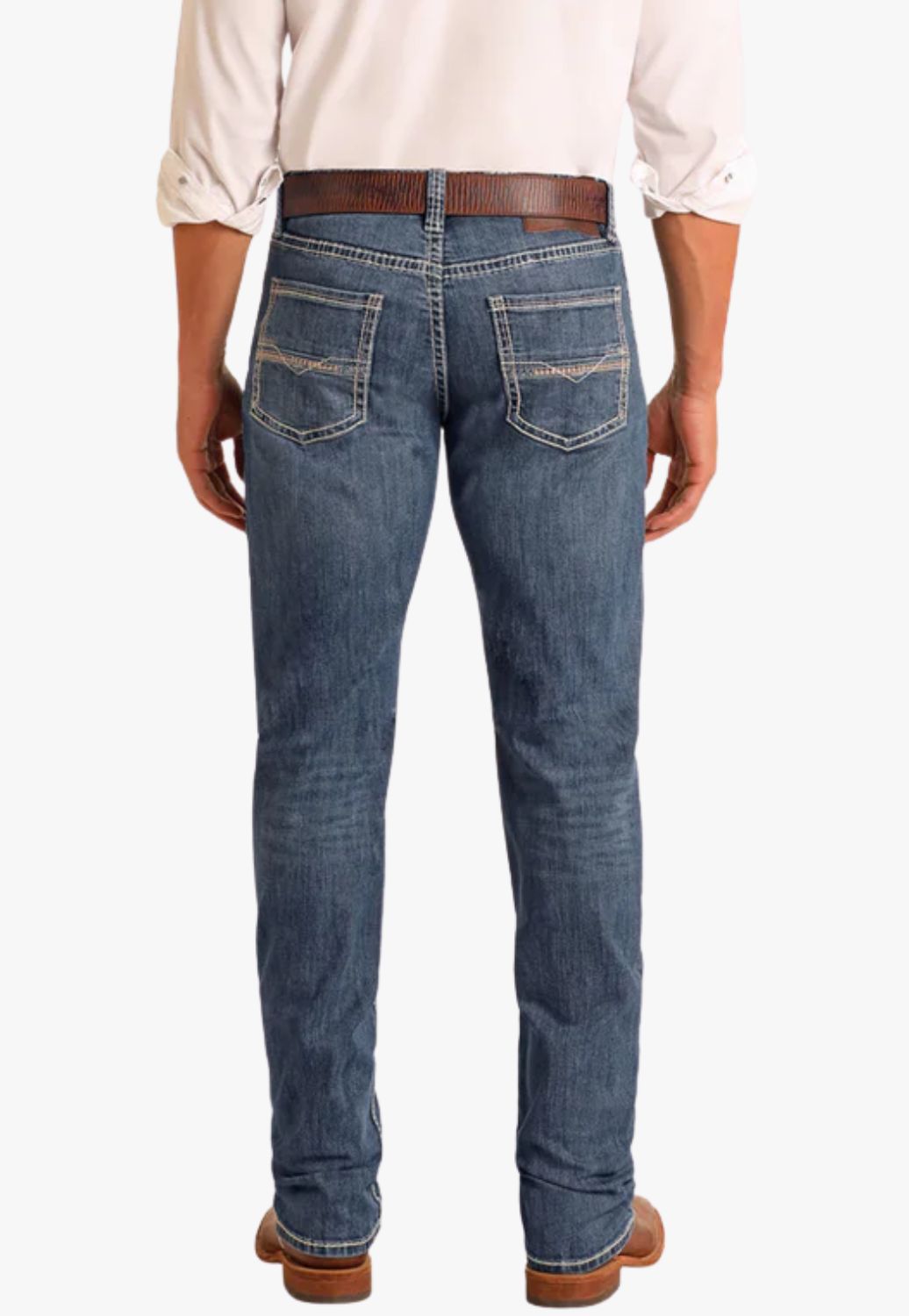Rock and Roll Mens Straight Seam DB Stack Jean