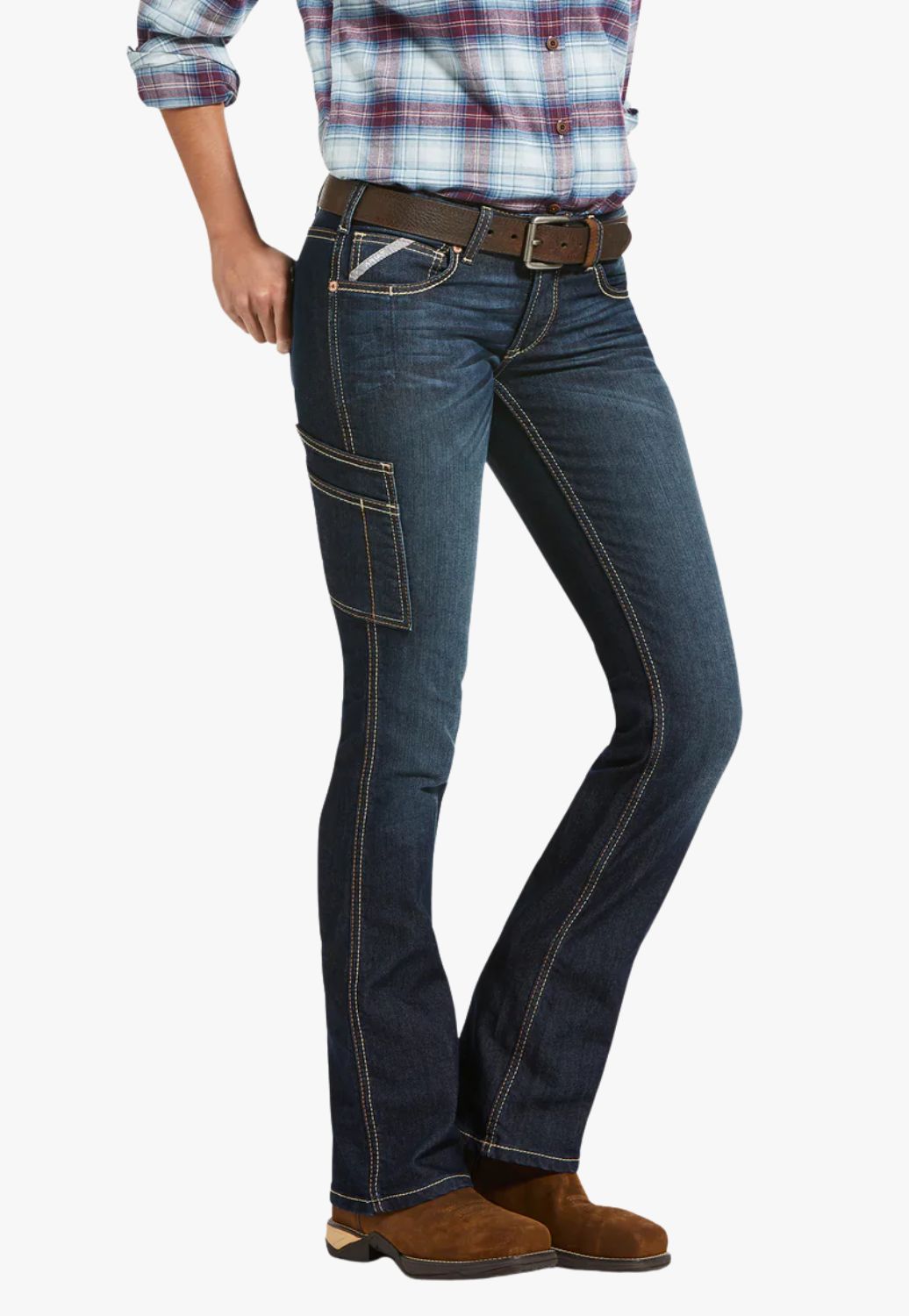 Ariat Womens Rebar DuraStretch Rivitier Boot Cut Jean