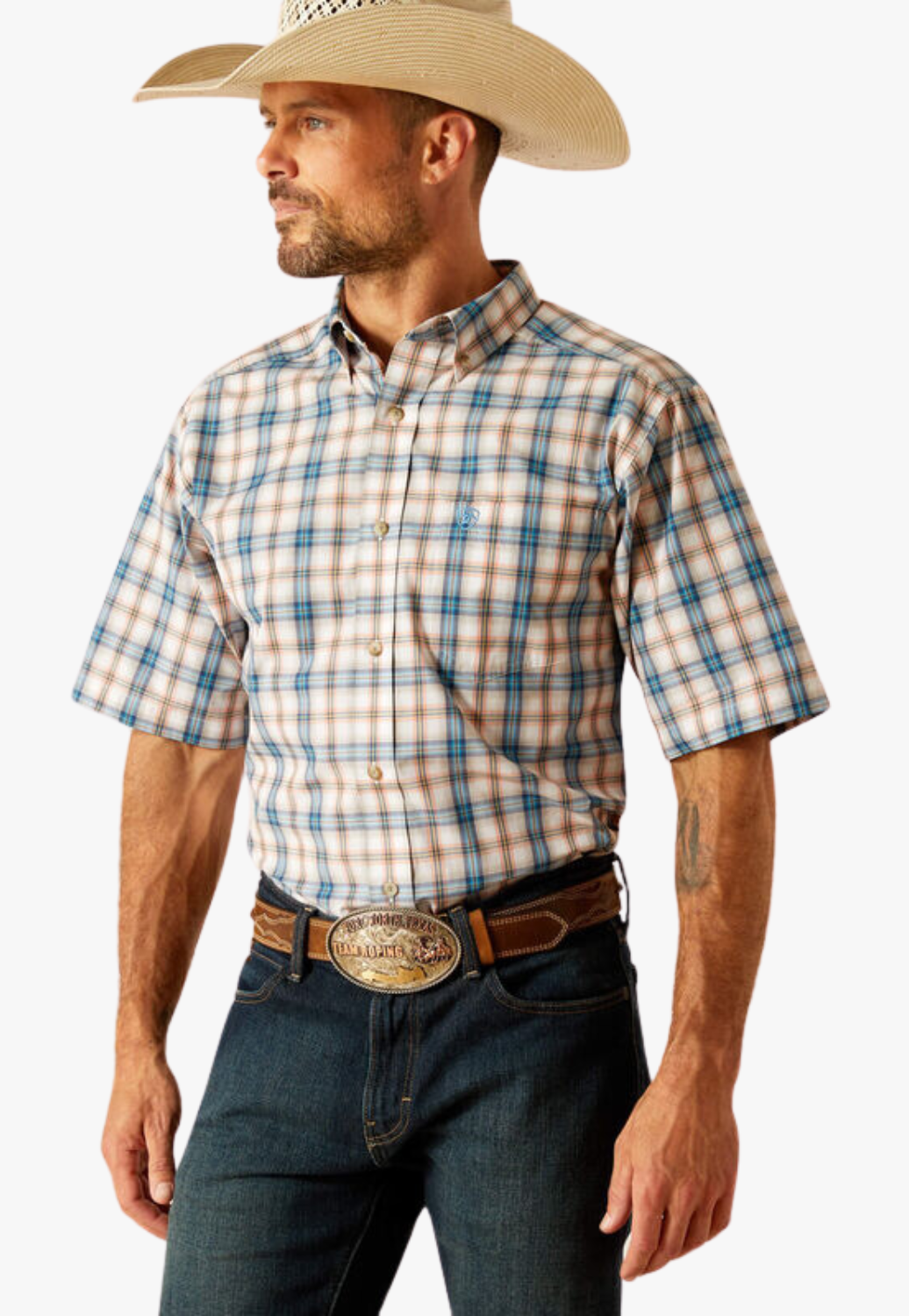 Ariat Mens Pro Series Rowdy Classic Fit Short Sleeve Shirt