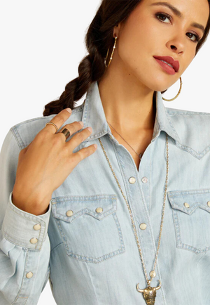 Ariat Womens Blues Long Sleeve Shirt