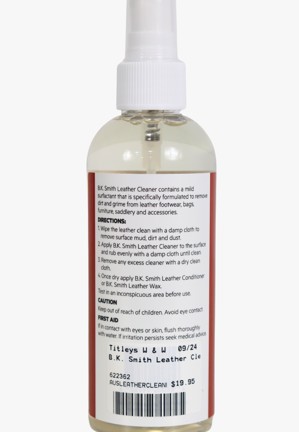 B.K. Smith Leather Cleaner 200ml