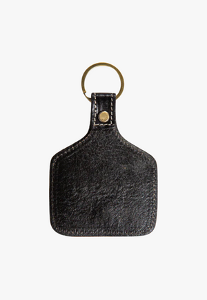 Myra Peacock Sunflower Hand-Tooled Key Fob