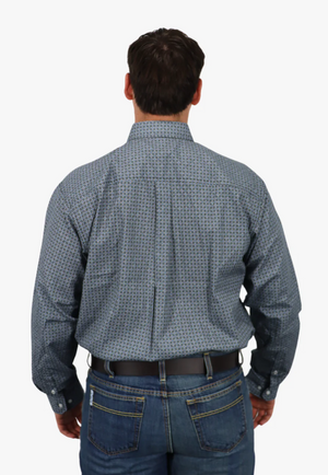 Cinch Mens Geometric Long Sleeve Shirt