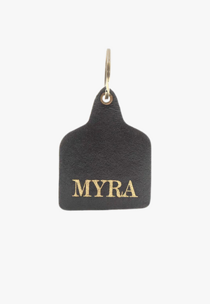 Myra Twilight First Bloom Hand-tooled Leather Key Fob