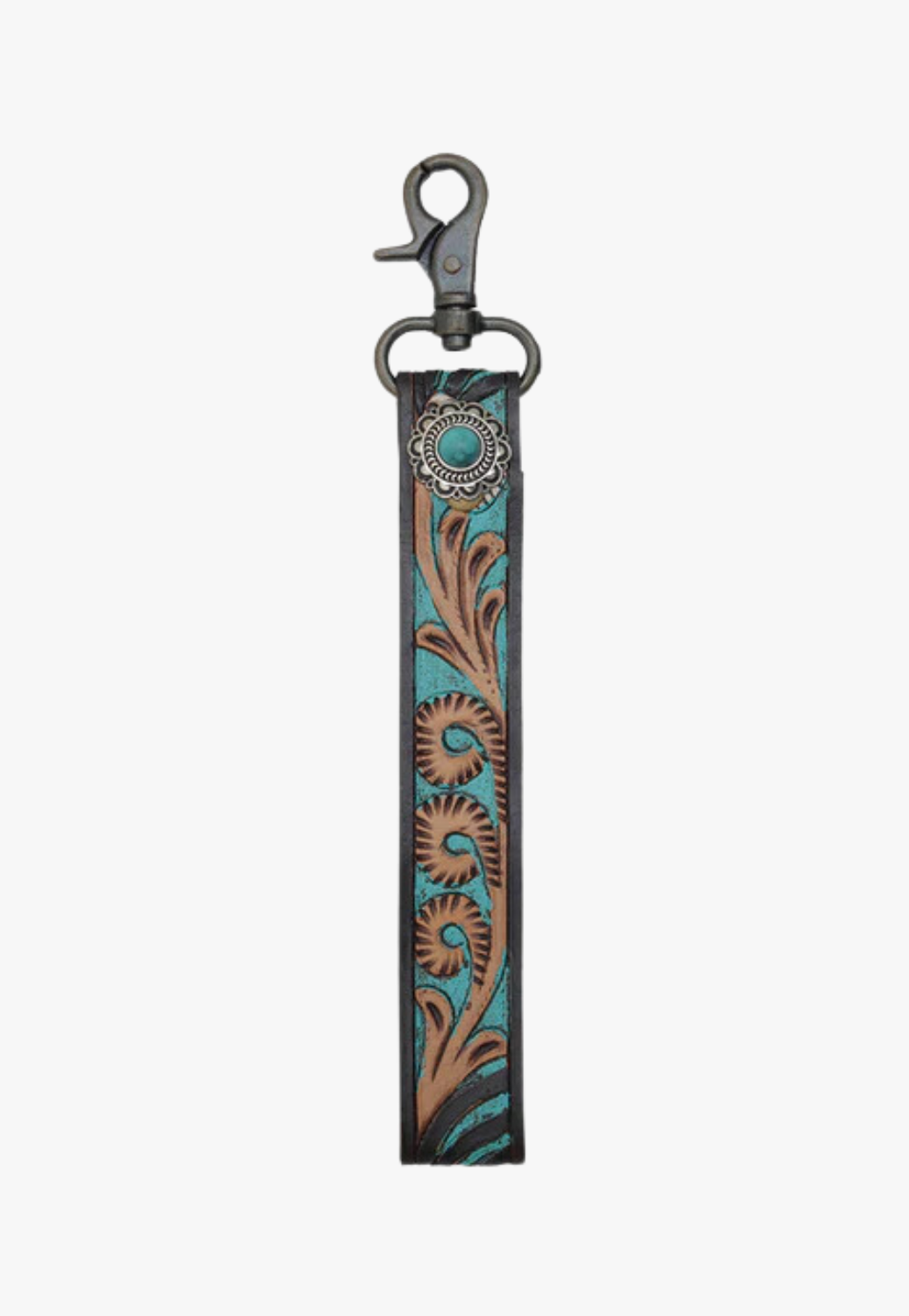 Myra Aqua Feather Key Fob