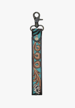 Myra Aqua Feather Key Fob