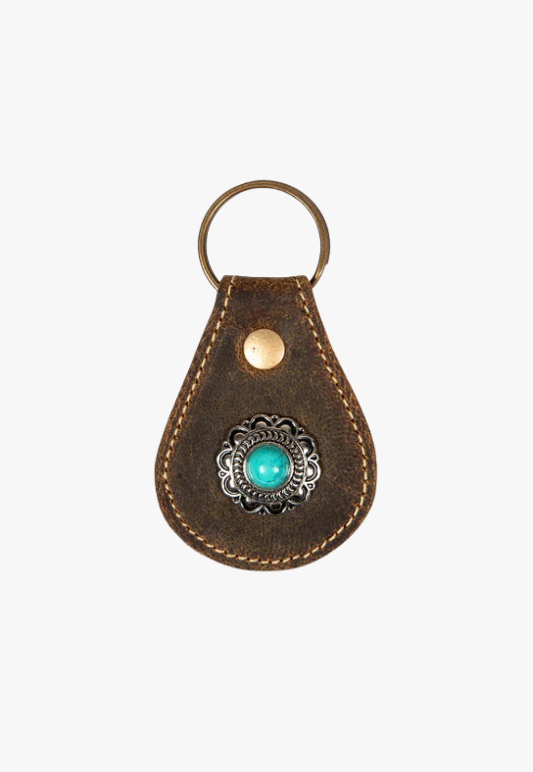Myra Concho Antiqued Leather Key Fob
