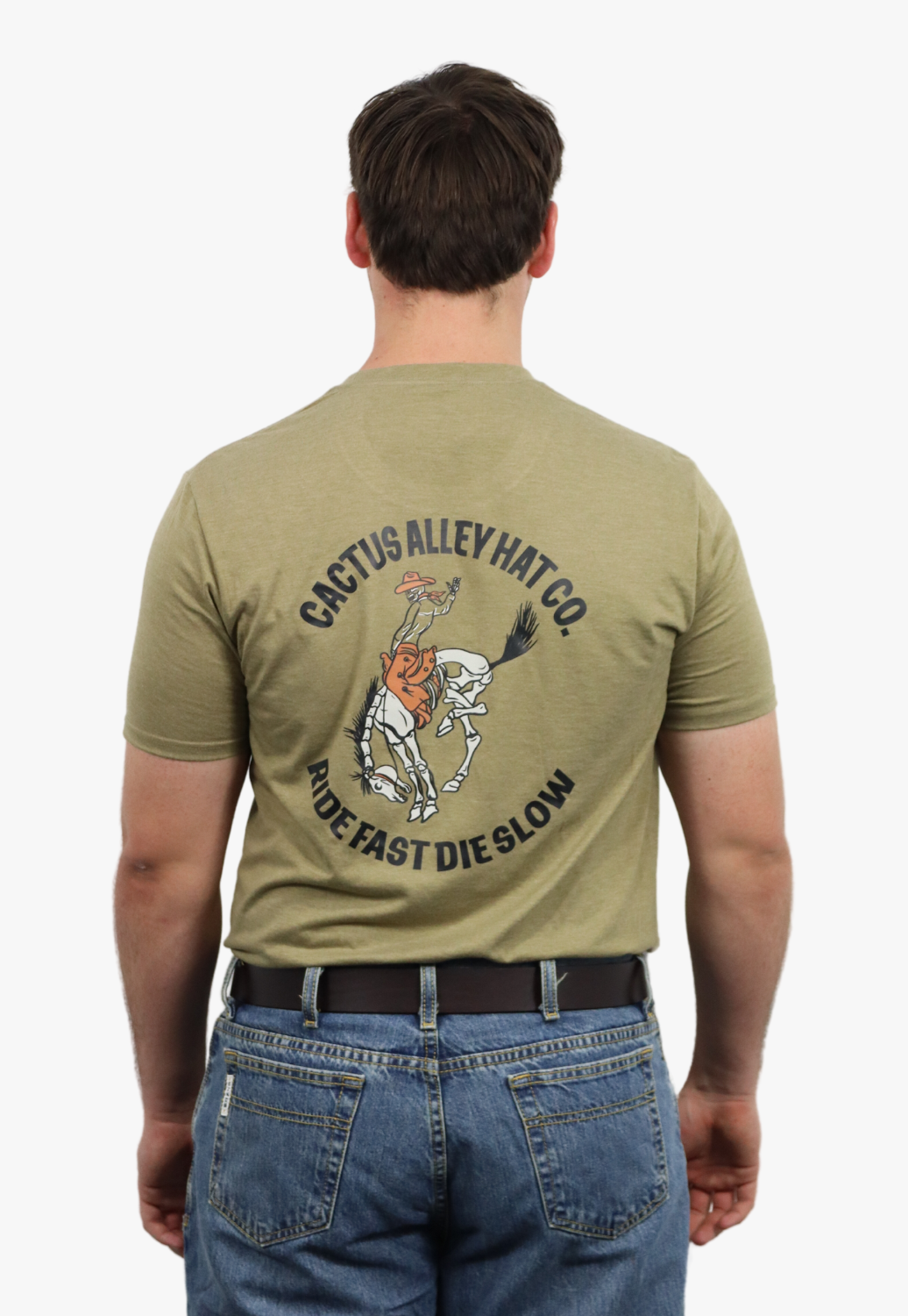 Cactus Alley Hat Co Mens Ride Fast Die Slow T-Shirt