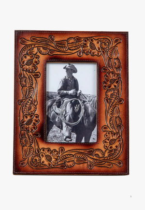 Myra This Moment In Time Hand-Tooled Photo Frame