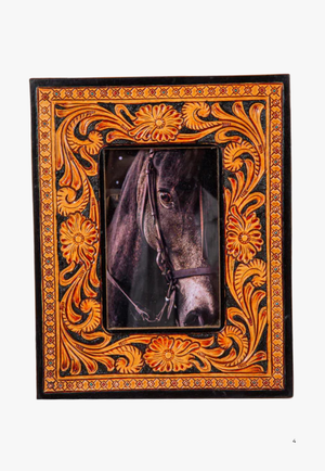 Myra Classic Country Hand-Tooled Photo Frame
