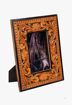 Myra Classic Country Hand-Tooled Photo Frame