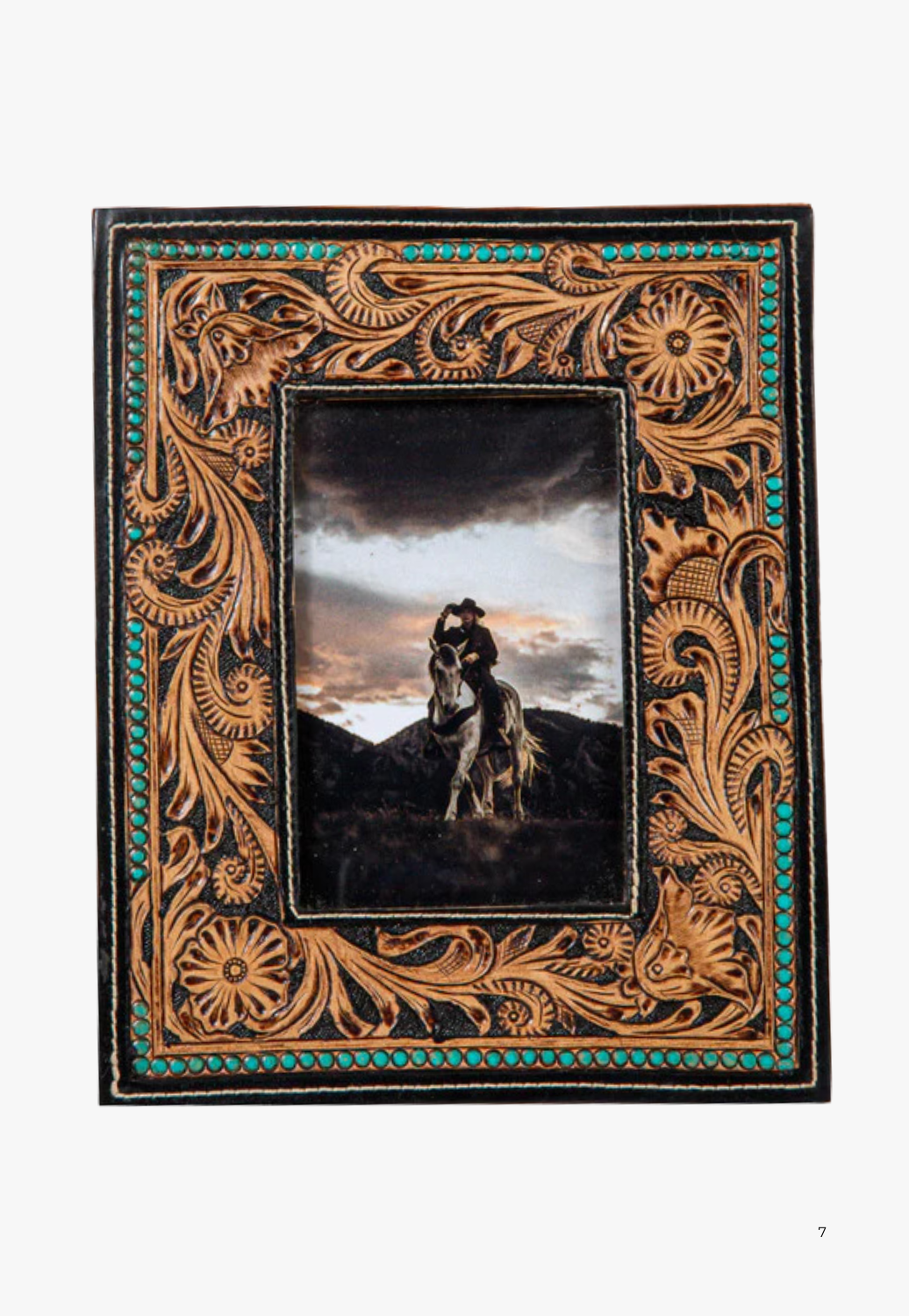 Myra Mesa Plateau Hand-Tooled Photo Frame