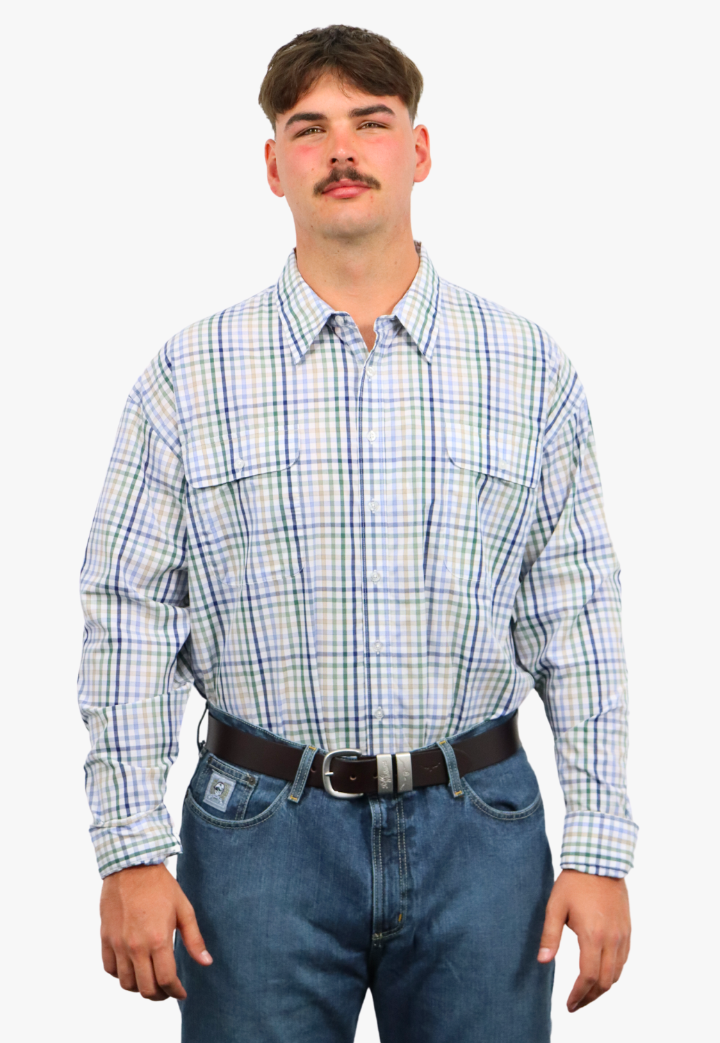 Bisley Mens Long Sleeve Checked Shirt