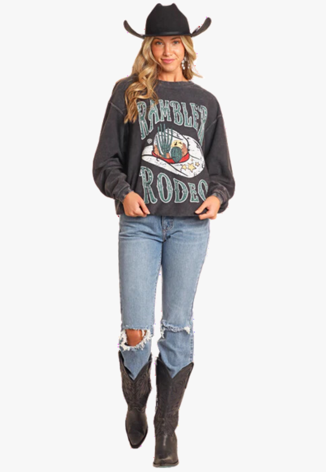 Rock and Roll Womens Rambler Rodeo Pullover